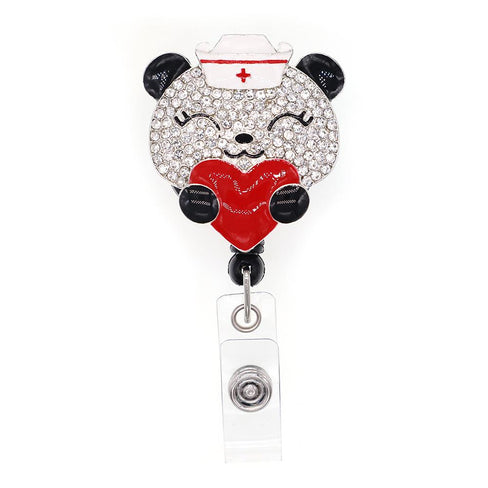 2 Red & Black Valentine Gnome Badge Reel  Retractable Medical ID Tag –  Braceliss LLC